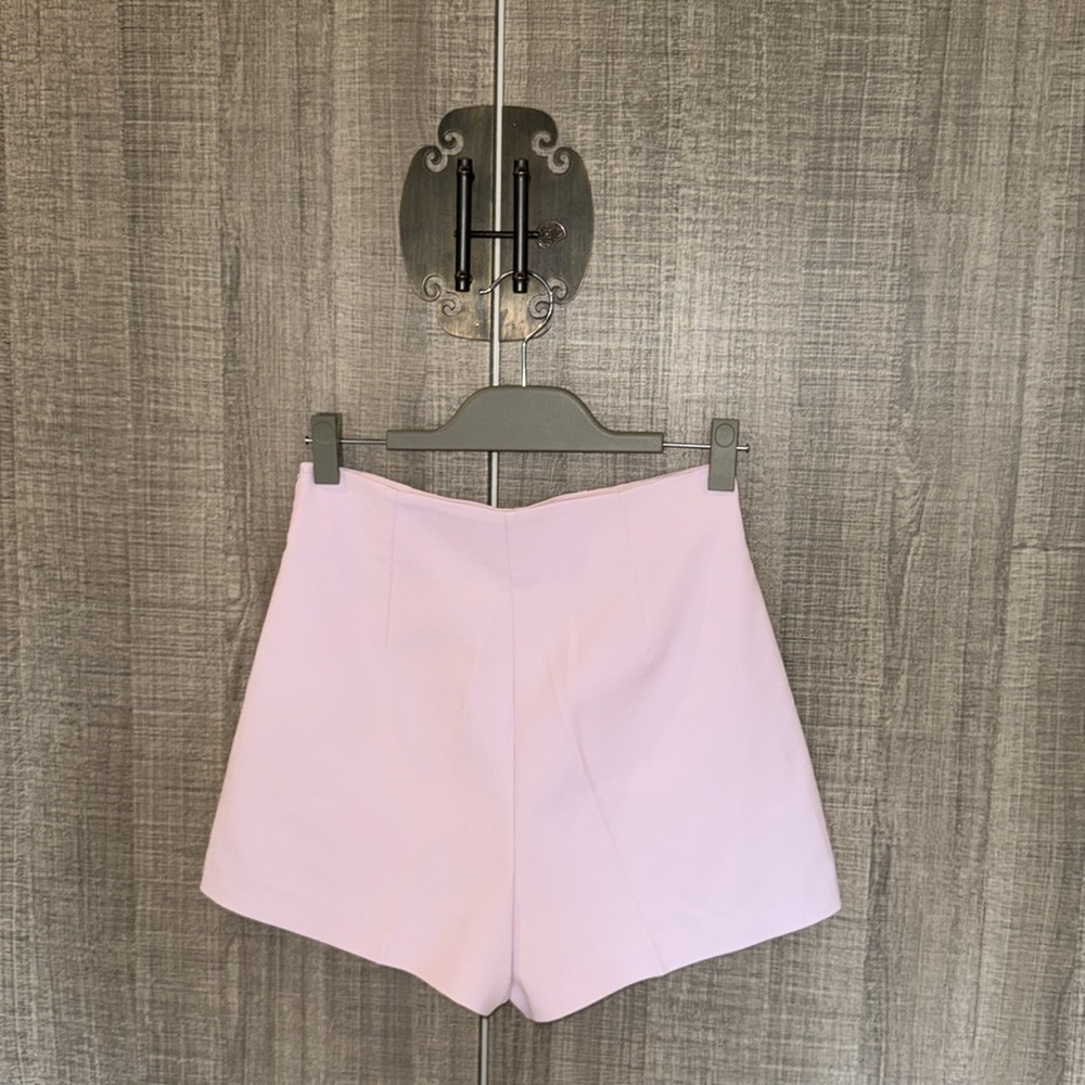 Zara Light‎ Pink High Waist Women's Shorts - Picture 13 of 14